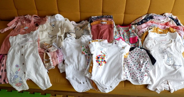 Pacchetto vestiti per bambine neonato & 0-3 mesi Frugi M&S TU Ralph Lauren
