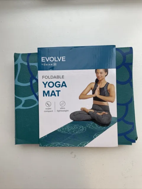 FOLDABLE YOGA MAT Evolve by Gaiam Lightweight Compact 68 x 24 x 2mm Pilates  NEW $13.95 - PicClick
