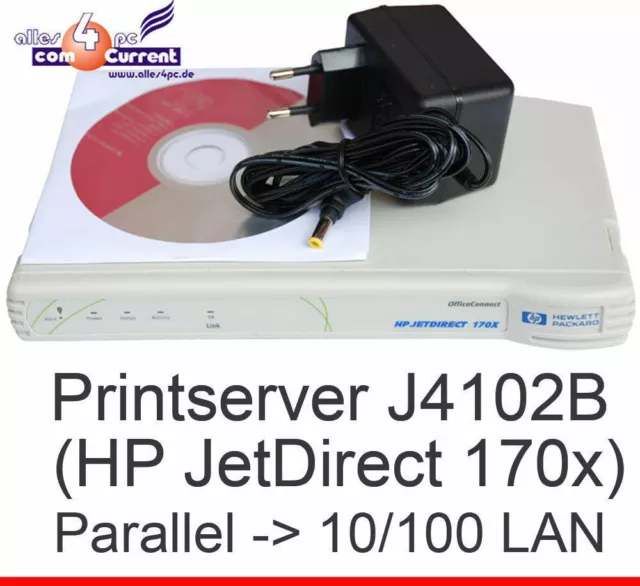 Printingserver Servidor de Impresión HP Jetdirect 170X J4102B Wallversion