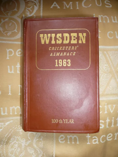 Wisden hardback 1963 100th Edition with all its original wrappers/covers 2