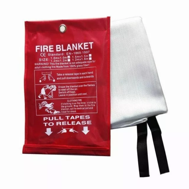 Emergency Fire Blanket Flame Retardent Safety Blanket for Home Kitchen Office 3