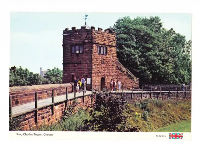 Vintage Postcard King Charles Tower City Walls Chester England