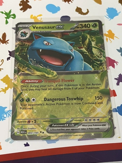 POKÉMON TCG VENUSAUR ex Scarlet & Violet - 151 003/165 Holo Double