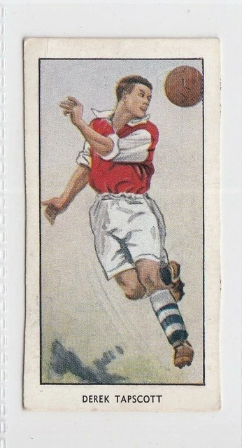 1955 D C Thomson Wizard Famous Footballers mauve #8 Derek Tapscott, Arsenal