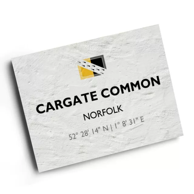 A4 PRINT - Cargate Common, Norfolk - Lat/Long TM1390