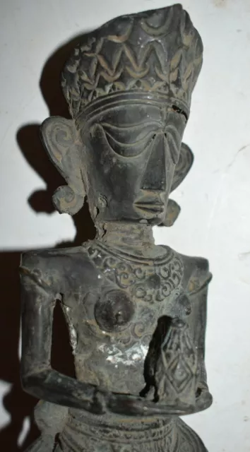 Orig $399-Balinese Ritual Bronze Figure 1900S 10" Prov