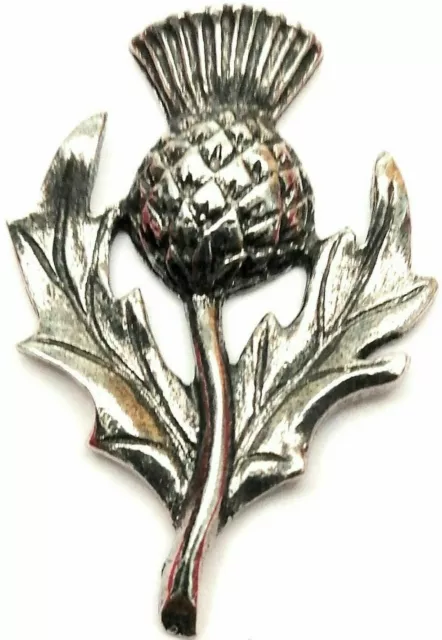 Scottish Thistle Badge Pin Pewter Lapel Brooch Scotland Souvenir Gift Hat Coat