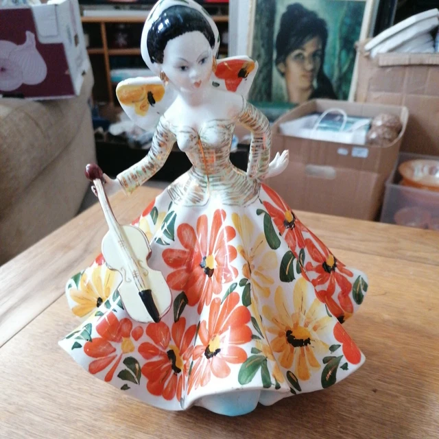 LENCI STIL/GIRARDI ITALIENISCHE HERGESTELLT SCHÖNE TANZENDE ZIGEUNERMÄDCHEN Figur 26x26cm