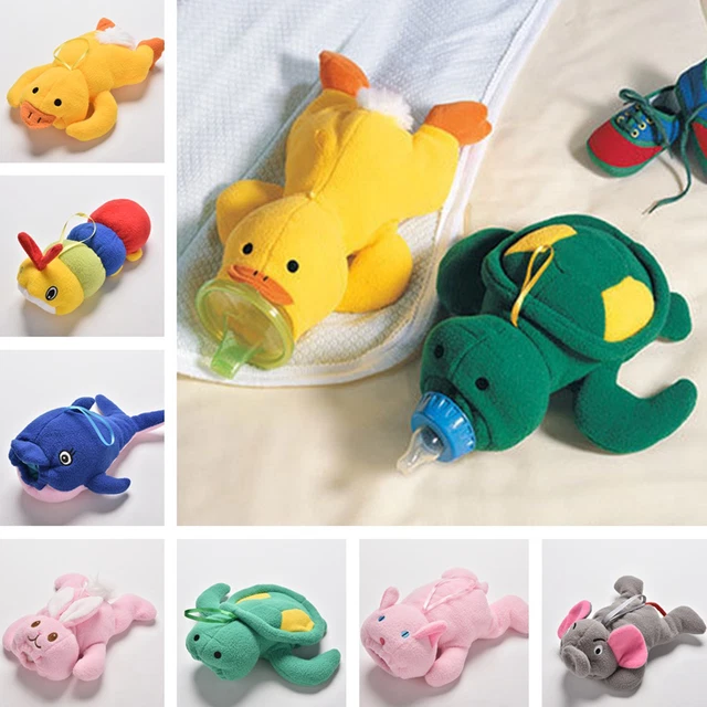 Cute Baby Kids Cartoon Feeding Bottles Bag Bunny Milk Bottle Pouch Cover Toys{