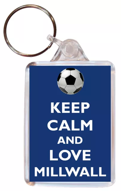 Keep Calm and Love Millwall - Double Sided Large Keyring FC/Football