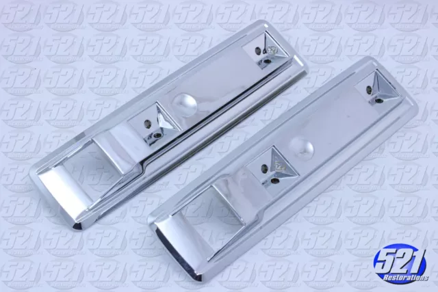 Fits Mopar Front Armrest Bases Chrome Pair 66-70 B-Body RoadRunner 66-71 C-Body