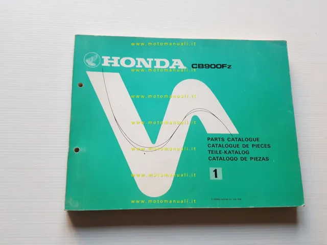 Honda CB 900 F 1978 catalogo ricambi originale spare parts catalogue