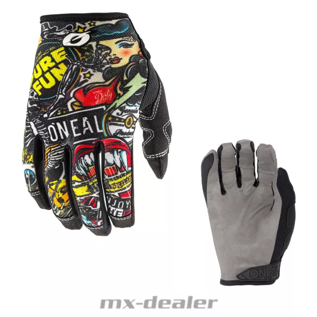 Guantes Oneal Mayhem Crank II negros MTB MX Motocross Cross Enduro Quad