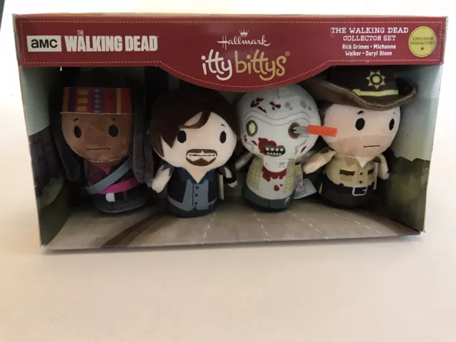 2017 THE WALKING Dead Collector Set Of 4 Hallmark Itty Bitty