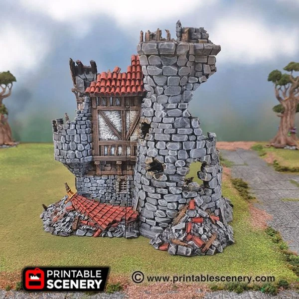RUINED SORCERER TOWER By Printable Scenery 3D Printed Tabletop RPG RUINED SORCERER TOWER By Printable Scenery 3D Printed Tabletop RPG