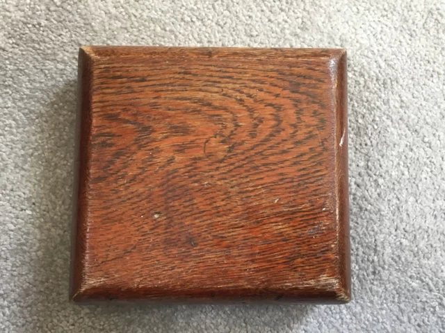 Antique / Vintage 1920's / 1930's Thick Plain Oak Newel Post Cap