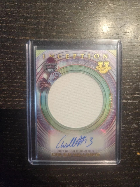 2023 Bowman University Inception Caleb Williams Auto/Patch 199/199 Ebay 1/1