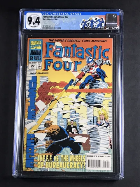 Fantastic Four Annual 27 CGC 9.4 NM Marvel 1994 Early Mobius & TVA Appearance