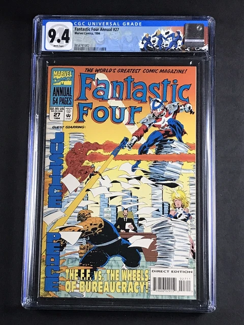 Fantastic Four Annual 27 CGC 9.4 NM Marvel 1994 Early Mobius & TVA Appearance