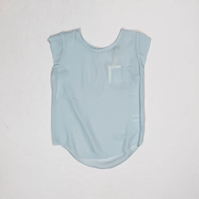 NEW Joie Rancher Silk Chiffon Lightweight Short Sleeve Pocket Tee Shirt Seaglass NEW Joie Rancher Silk Chiffon Lightweight Short Sleeve Pocket Tee Shirt Seaglass