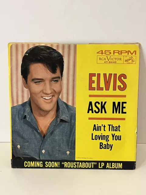 Elvis Presley - Ask Me/Ain't That Loving You Baby - Original Rca Victor 45
