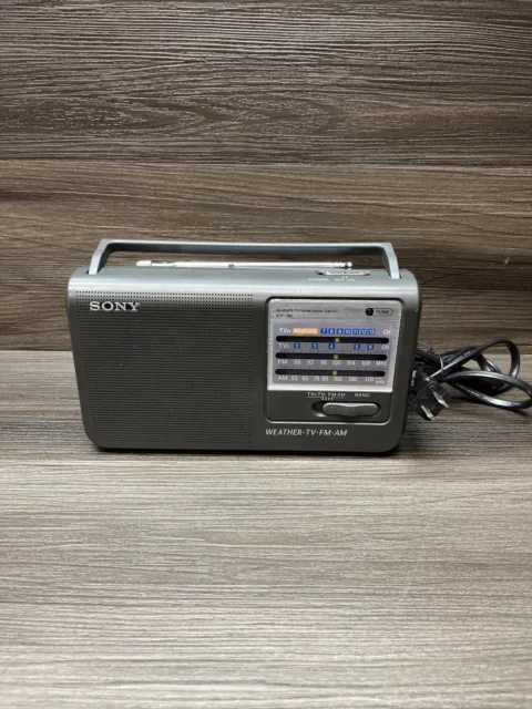 Sony Portable Radio Model ICF-36 Quad Band Weather/TV/AM/FM  *TESTED*