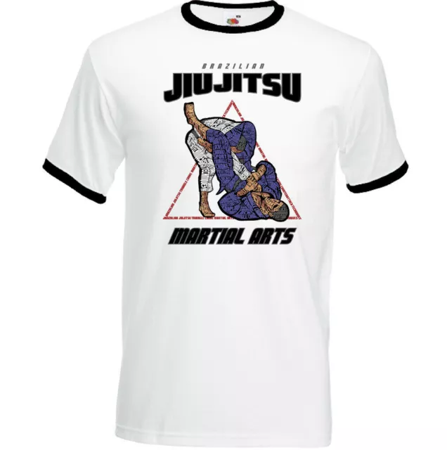 Mens Brazilian Jiu Jitsu Word Cloud T-Shirt MMA Mixed Martial Arts BJJ Top UFC