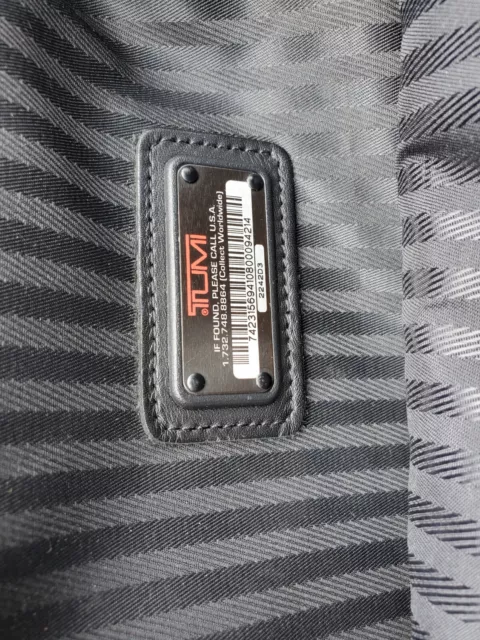 Tumi Black Alpha Ballistic Nylon Long Wheeled Garment Bag Luggage Travel 2242D3