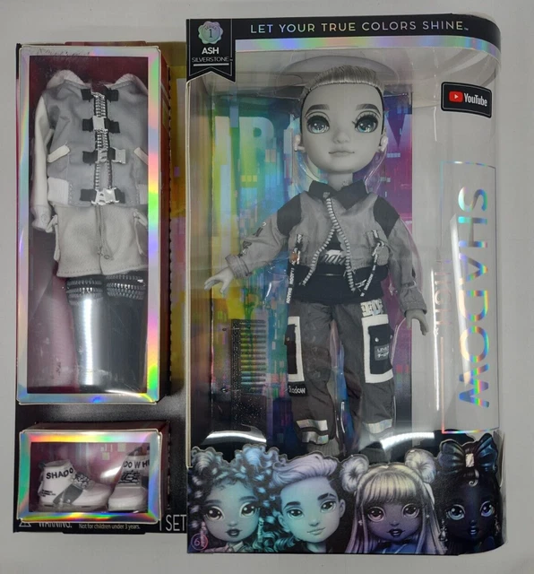 RAINBOW HIGH SHADOW Series 1 Ash Silverstone- Greyscale Fashion Doll ...