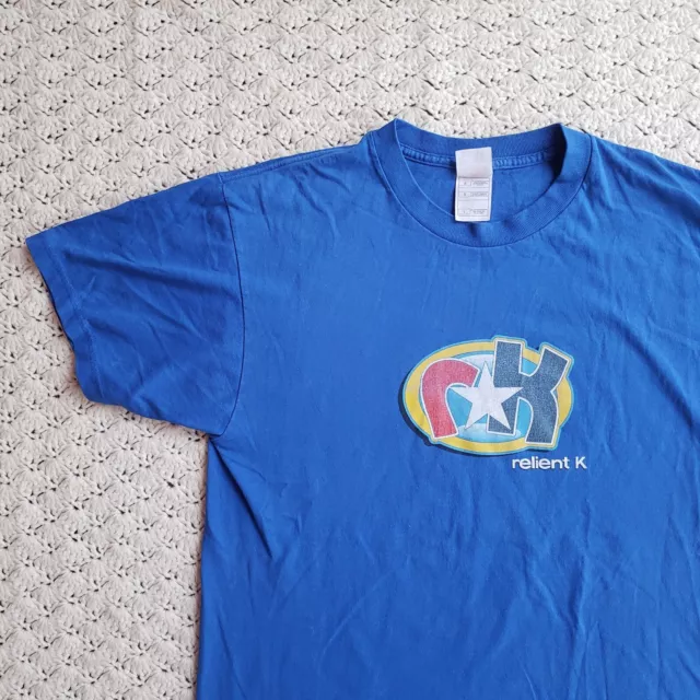 Vtg Relient K Graphic Pop Punk Y2K Band Concert Short Sleeve T Shirt - Large