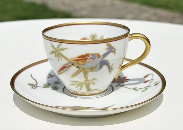  Richard Ginori, Pittoria di Doccia, Servizio da caffè anni 30. Disegno Uccelli.