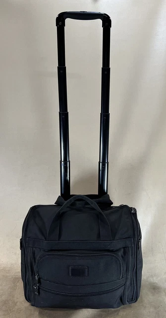Preowned Tumi 'Alpha' Black 2 Wheeled 16” Rolling Tote Carry On Luggage 2221D3