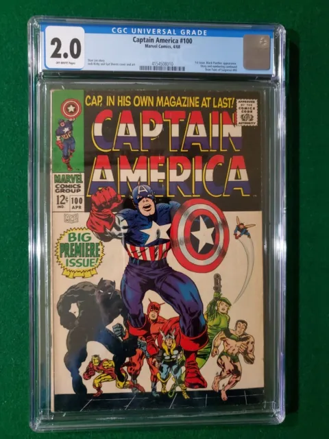 CAPTAIN AMERICA #100 CGC 2.0 1968 Marvel 1st issue NICE look