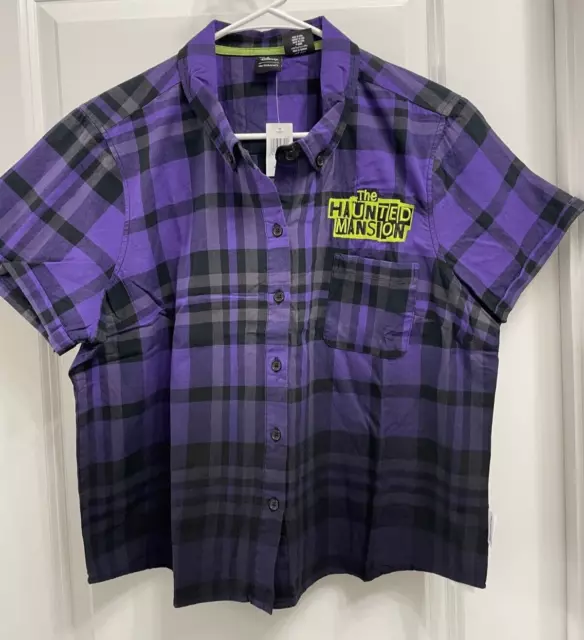 Disney Her Universe Haunted Mansion Button Down shirt Blouse XL - New w/ Tags