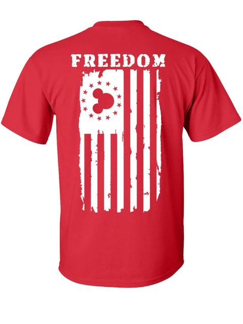 Mickey Freedom USA Flag American Patriotic Shirt Disney Shirt  Family Vacation