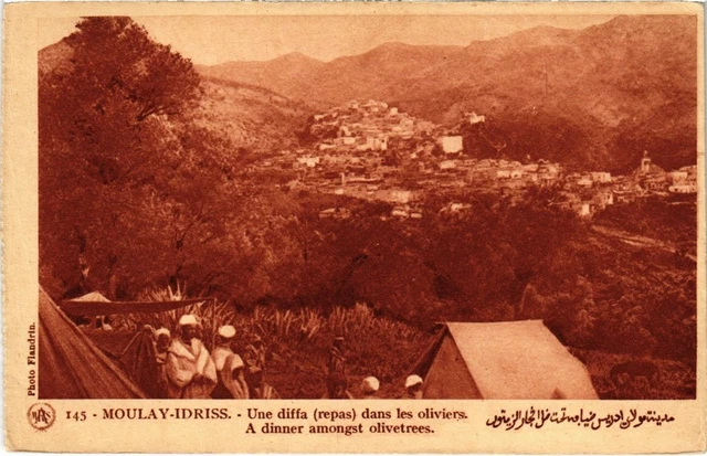 CPA AK MAROC FLANDRIN (145)MOULAY IDRISS A diffa in olive trees (114450)