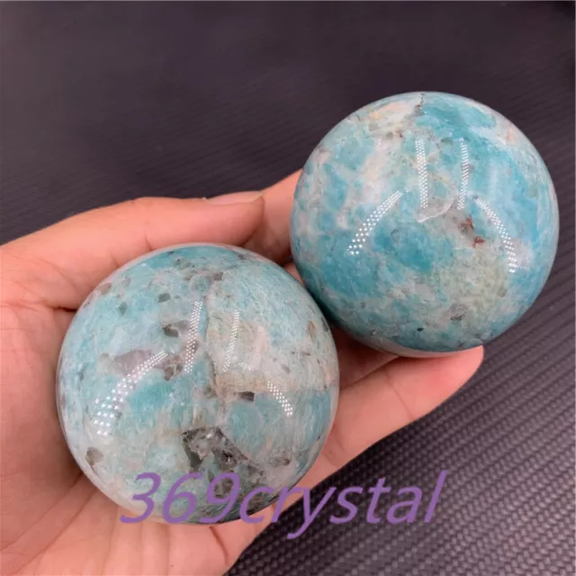 55mm+ Natural Amazonite Sphere Quartz Crystal Ball Reiki Healing 1pc