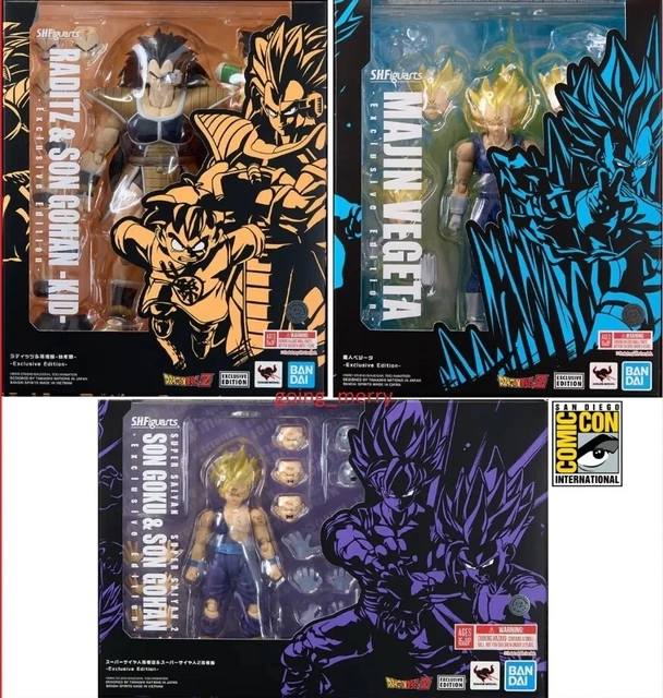 SDCC 2023 DRAGON BALL Z S.H. Figuarts SS2 Gohan & Goku, Raditz, Majin