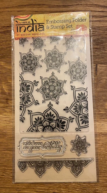 EMBOSSING FOLDER & Stamp Set - A Taste of India NEW. Please see my ...