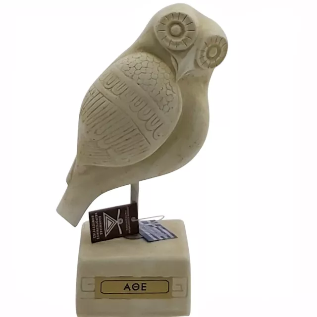 Owl of Goddess Athena symbol of Wisdom Greek Statue Sculpture Casting Stone