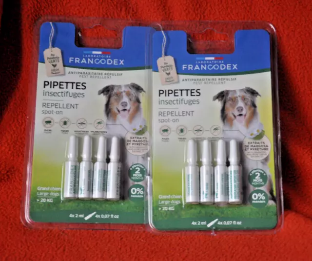 Pipettes insectifuges grands chiens plus 20kg