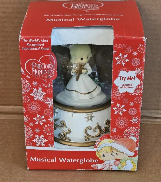New Precious Moments Angel, Musical Water Globe Brand New in the Box