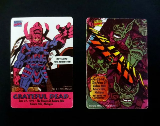 Grateful Dead Backstage Pass Michigan Auburn Hills 1995 6/27/95 6/28/95 Marvel