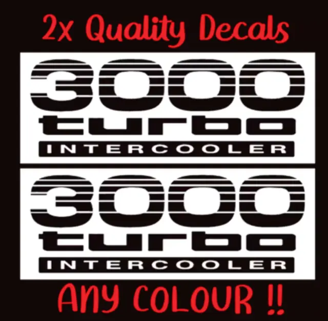 3000 Turbo Intercooler Decals Vinyl Stickers Quality Vinyl Graphics Any Colour B