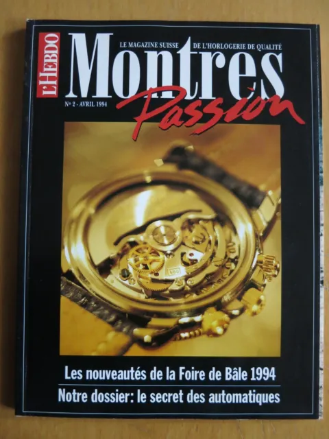 MONTRES PASSION N° 2 1994 Uhren Magazin - Omega Speedmaster Professional Werbung