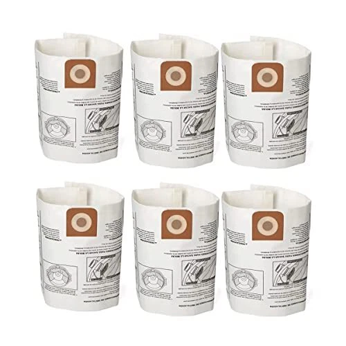 Pack 6 Vacuum Bags For Craftsman 16 to 20 gallon Shop Vac and Ridgid 16 Gal S...