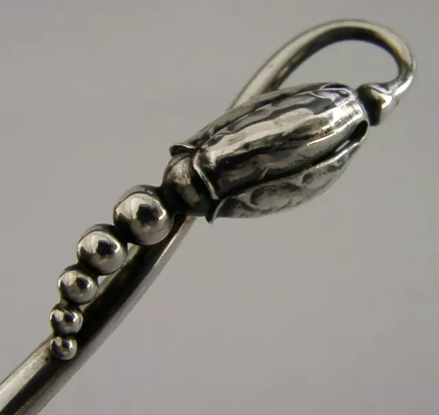 Georg Jensen Solid Silver Blossom Pattern No 84 Caddy Spoon 1929 Antique