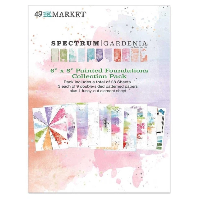 49 & Market Spectrum Gardenia Pinted Foundations Pack de 6x8 colección