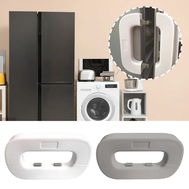 Lot De 4 Serrures De Sécurité Enfant Pour Réfrigérateur Et Armoires - Adhésif 3M Fort - Installation Sans Perçage - Blanc Et Noir