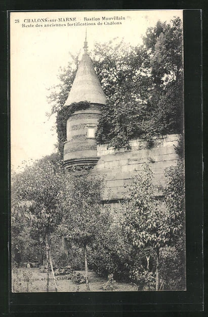 CPA Chalons-sur-Marne, Bastion Mauvillain, remains of the ancient fortifications d
